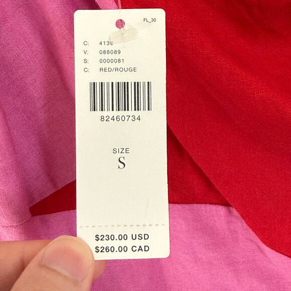 NWT FARM Rio Cutout Flower Midi Dress in Red Small - Picture 14 of 15